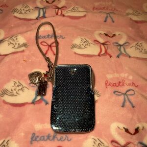 Coach Blue Sequin Pouch